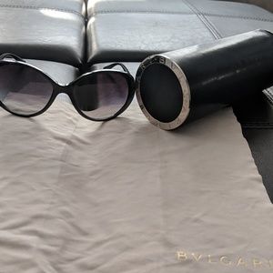 Women's Authentic BVLGARI light cat eye round Sung